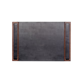 Walnut & Black Leather Desk Pad, 25.5 x 17.25
